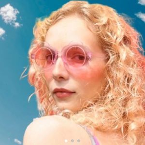 Pink Clear Flower Power Glasses NWT